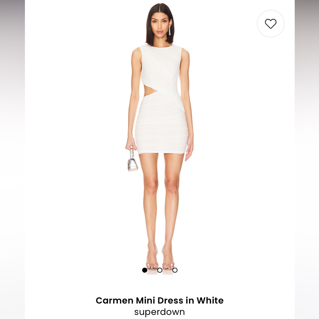 Nwt Superdown “Carmen” White Mini Dress — image 6 of 8
